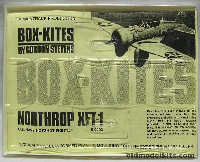 Maintrack 1/72 Northrop XFT-1 Navy Fighter Box-Kites by Gorden Stevens, BK003 plastic model kit